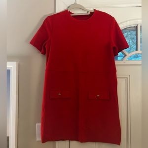 Zara suede shift dress